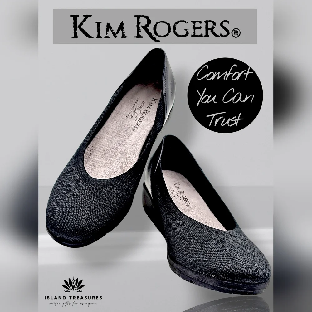 Kim Rogers Maddie Sz 7M Ultra Comfort Supported Technology Footbed Black Loafers